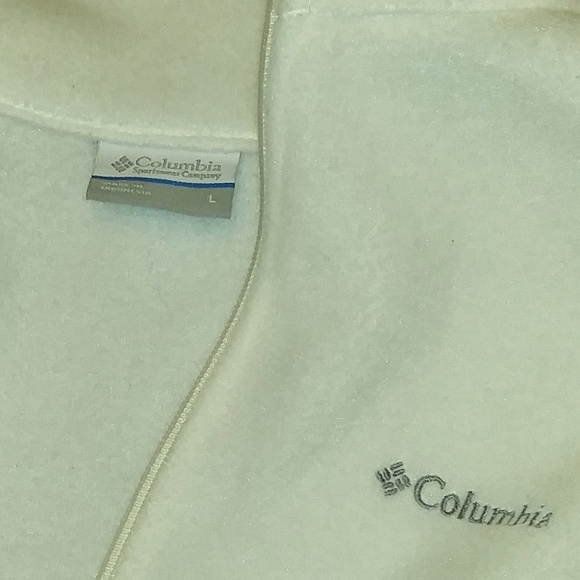 Columbia White Fleece Vest - Picture 6 of 10